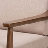Baxton Studio Venza Walnut Wood Brown Upholstered 3-Piece Livingroom Set 140-7555-7556-7557
